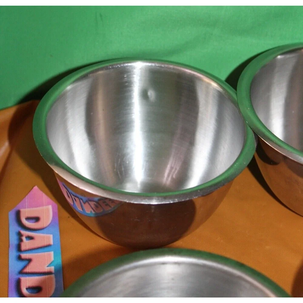 Vintage TWA Oneida 4 Piece Stainless Steel Serving Food Airline Bowls